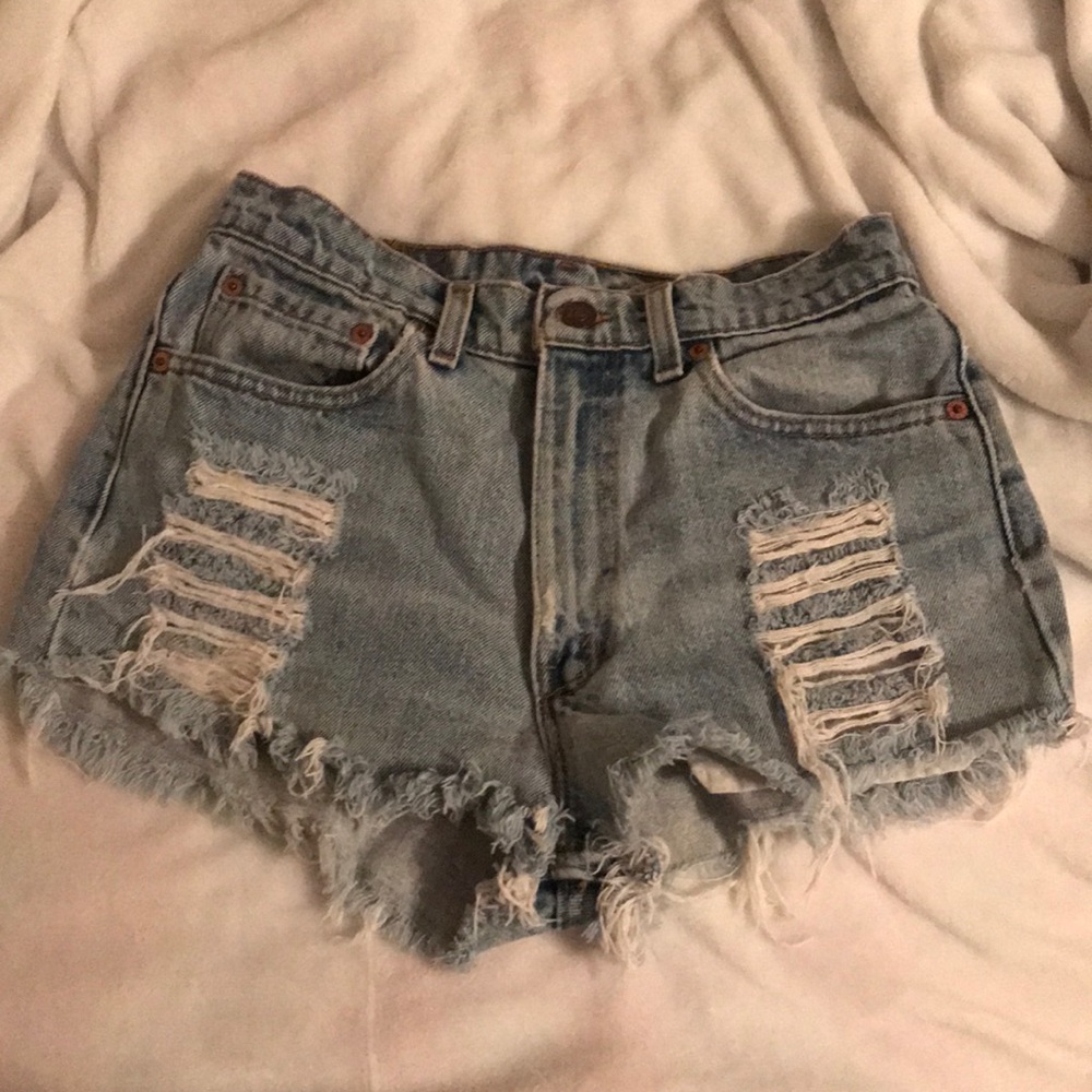Jean high wasted short shorts